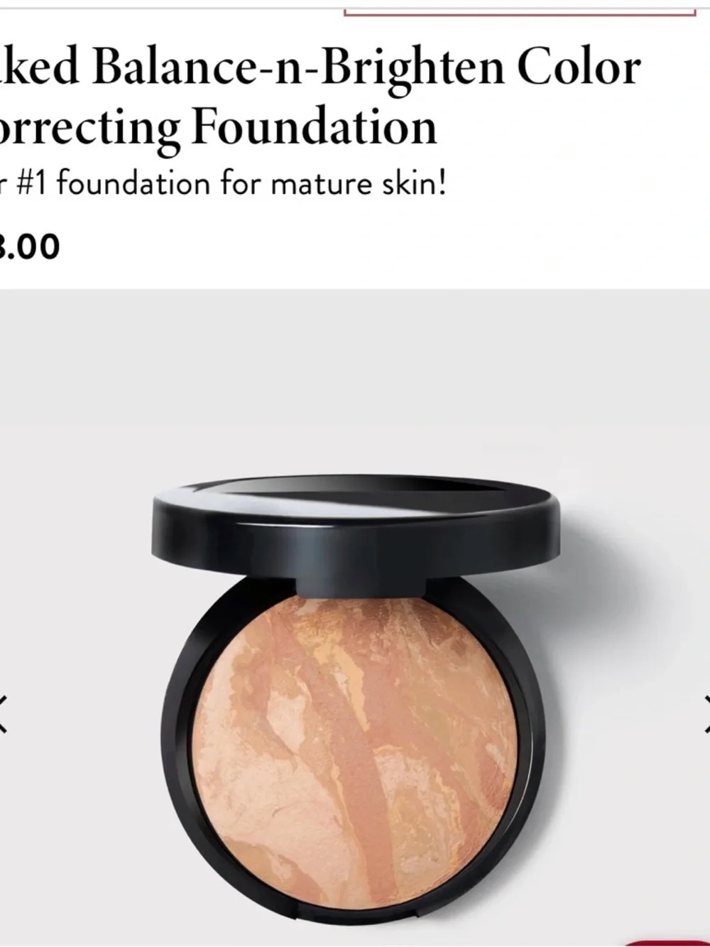 Laura Geller Baked Balanced n Brighten Color Correcting foundation- Light